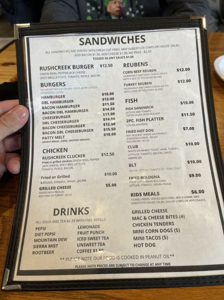 Rushcreek Pub & Grub Menu 7